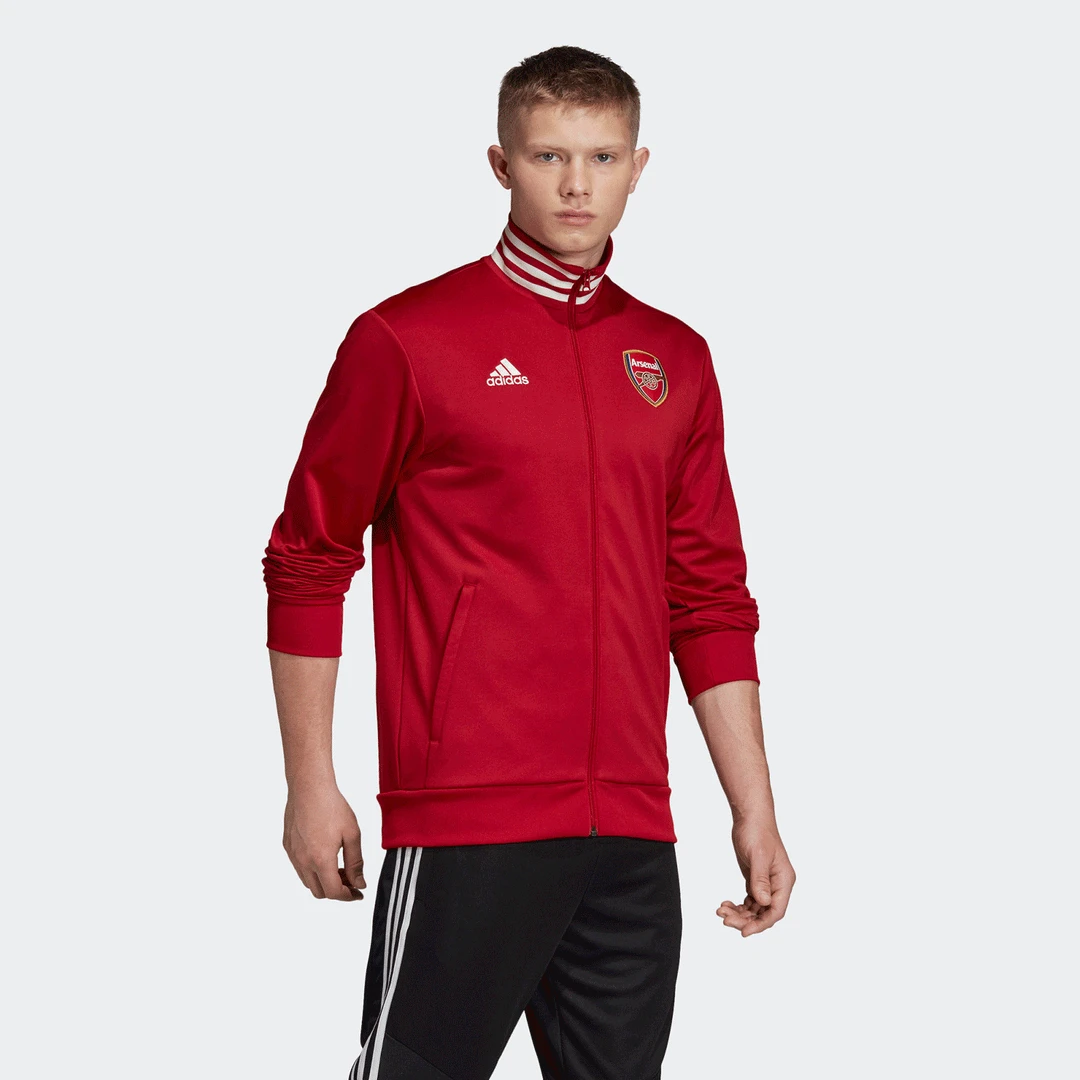 Adidas Arsenal FC 3-Stripes Track Jacket - Active Maroon Fanwear 5 Adidas Arsenal FC 3-Stripes Track Jacket - Active Maroon Fanwear