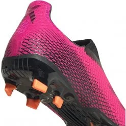 Adidas Youth JR X Ghosted .3 Laceless Firm Ground Soccer Shoe - Shock Pink/Core Black/Screaming Orange 9 Adidas Youth JR X Ghosted .3 Laceless Firm Ground Soccer Shoe - Shock Pink/Core Black/Screaming Orange