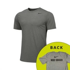 Men's Dri-FIT Legend Short Sleeve Tee With Nike Soccer Logo - Grey