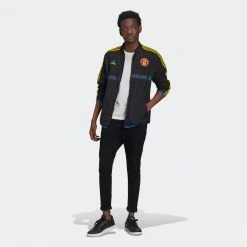 Adidas Manchester United Icon Woven Jacket - Black