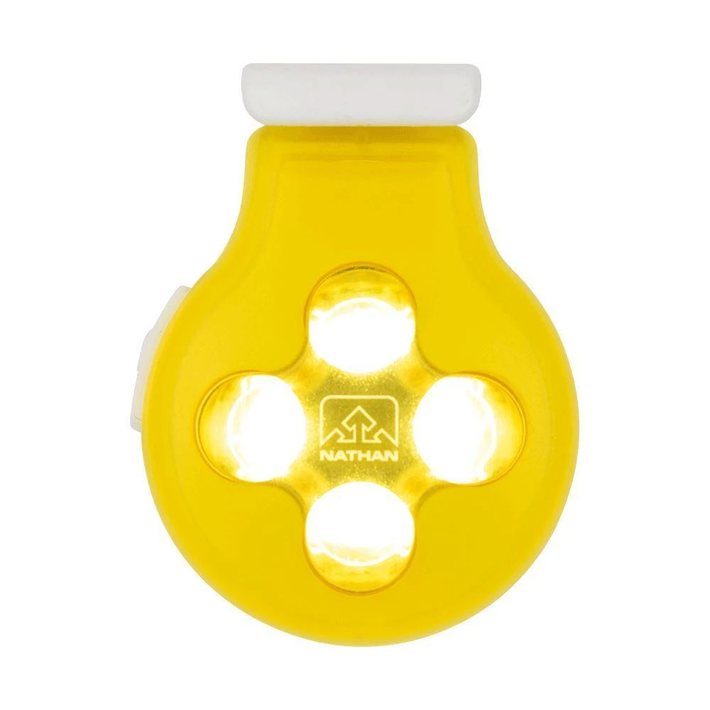 Nathan HyberBrite Orb LED Clip-On Light - Vibrant Yellow/White 1 Nathan HyberBrite Orb LED Clip-On Light - Vibrant Yellow/White