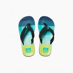 Reef Kids Ahi Sandals - Aqua/Green