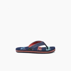 Reef Boys Ahi Sandal - Navy Palms Stripe
