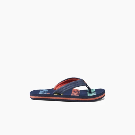 Reef Boys Ahi Sandal - Navy Palms Stripe 1 Reef Boys Ahi Sandal - Navy Palms Stripe