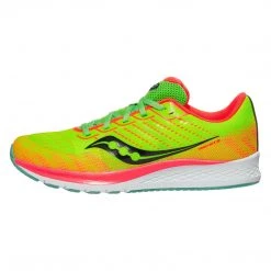Saucony Kids' Ride 13 Running Shoe - Citron/Mutant