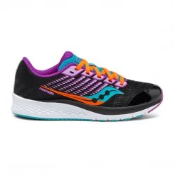 Saucony Girls Ride 13 Running Shoe - Black/Pink