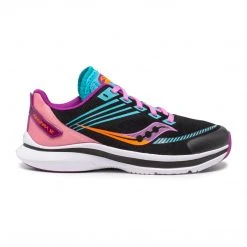 Saucony Girls' Kinvara 12 Running Shoe - Black/Pink