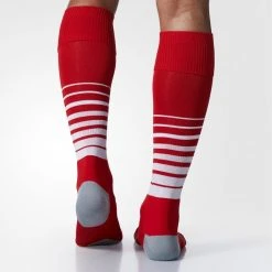 Agron (Adidas) Unisex Team Speed Soccer Sock (Large) - Red/White