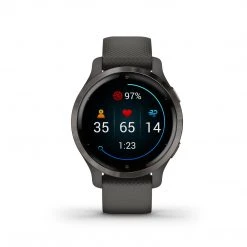 Garmin Venu 2S Smartwatch - Slate Stainless Steel Bezel With Graphite Case And Silicone Band 9 Garmin Venu 2S Smartwatch - Slate Stainless Steel Bezel With Graphite Case And Silicone Band