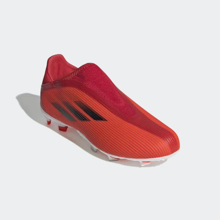 Adidas Youth JR X Speedflow .3 Laceless Firm Ground Soccer Shoe - Red/Core Black/Solar Red 3 Adidas Youth JR X Speedflow .3 Laceless Firm Ground Soccer Shoe - Red/Core Black/Solar Red