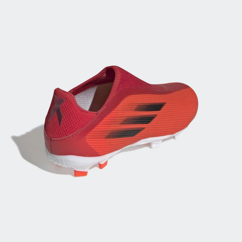 Adidas Youth JR X Speedflow .3 Laceless Firm Ground Soccer Shoe - Red/Core Black/Solar Red 2 Adidas Youth JR X Speedflow .3 Laceless Firm Ground Soccer Shoe - Red/Core Black/Solar Red