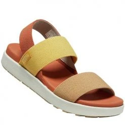 KEEN Sandals Women's Elle Backstrap Sandal- Fossil Orange/Silver - Regular (B)