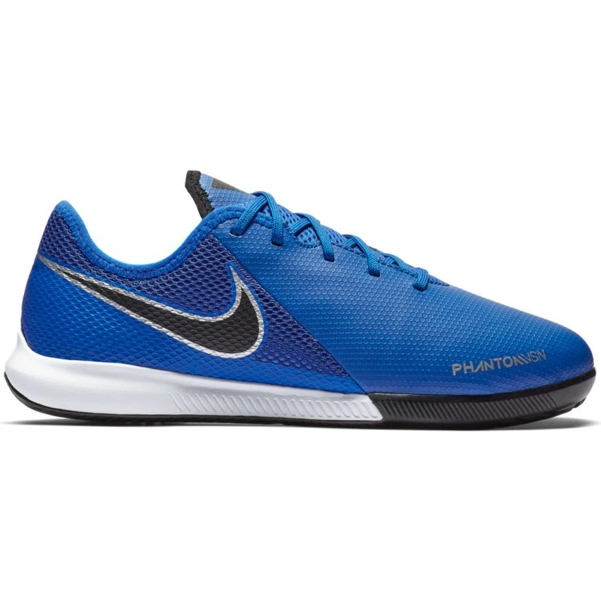 Nike Junior Phantom Vision Academy Indoor Cleat - Racer Blue/Metallic Silver/Black/Volt 1 Nike Junior Phantom Vision Academy Indoor Cleat - Racer Blue/Metallic Silver/Black/Volt