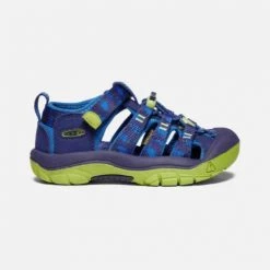 KEEN Youth Little Kids' Newport H2 Sandal - Blue Depths/Chartureuse