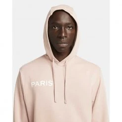 Nike Fanwear Men's Paris Saint-Germain Fleece Hoody - Rose Whisper/White 10 Nike Fanwear Men's Paris Saint-Germain Fleece Hoody - Rose Whisper/White