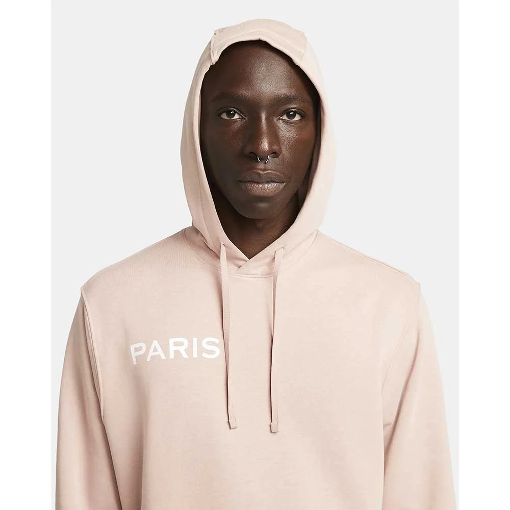Nike Fanwear Men's Paris Saint-Germain Fleece Hoody - Rose Whisper/White 4 Nike Fanwear Men's Paris Saint-Germain Fleece Hoody - Rose Whisper/White
