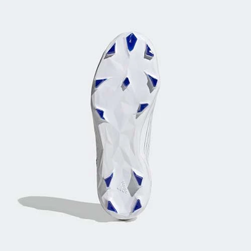 Adidas JR Predator Edge .3 FG Soccer Shoe- White/Hi Res Blue Youth 7 Adidas JR Predator Edge .3 FG Soccer Shoe- White/Hi Res Blue Youth