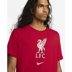 Nike Men's LFC Evergreen Crest Tee - Gym Red/Fossil Fanwear