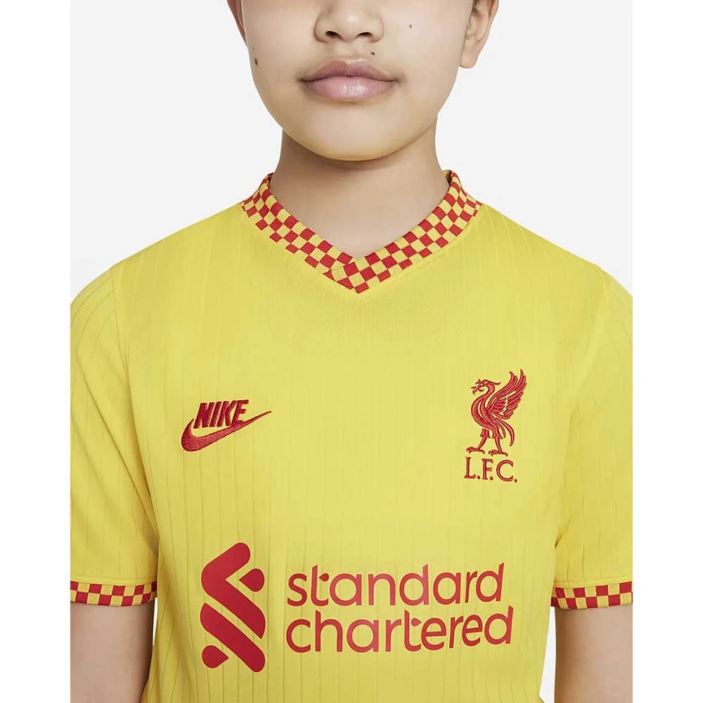 Nike Youth Liverpool FC 2021/22 Stadium 3rd Jersey - Chrome Yellow/Rush Red 5 Nike Youth Liverpool FC 2021/22 Stadium 3rd Jersey - Chrome Yellow/Rush Red