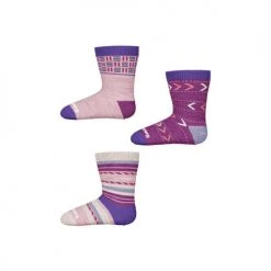 Smartwool Youth Toddler Trio Bootie Socks - Pink Nectar