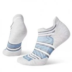 Smartwool Women's Performance Run Targeted Cushion Stripe Low Ankle Socks - Mist Blue