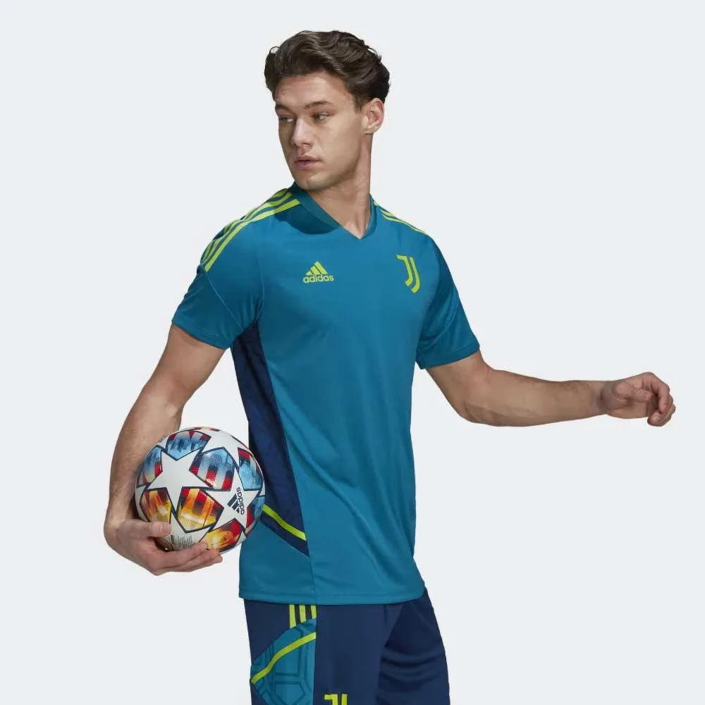 Adidas Men's Juventus Training Jersey - Active Teal Fanwear 2 Adidas Men's Juventus Training Jersey - Active Teal Fanwear