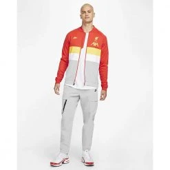 Nike Men's Liverpool I96 Anthem Jacket - Rush Red/Wolf Grey/Chrome Yellow