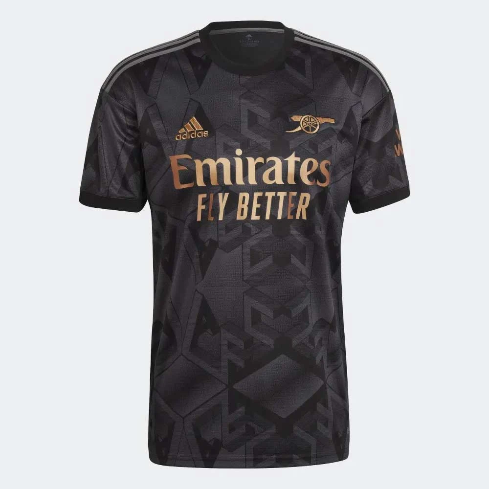 Adidas Fanwear Men's Arsenal FC 2022/2023 Away Jersey - Black 1 Adidas Fanwear Men's Arsenal FC 2022/2023 Away Jersey - Black