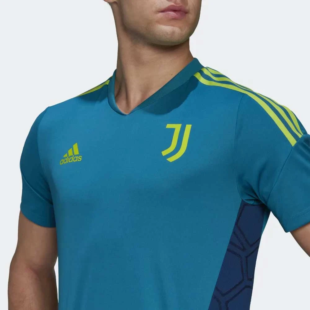 Adidas Men's Juventus Training Jersey - Active Teal Fanwear 3 Adidas Men's Juventus Training Jersey - Active Teal Fanwear