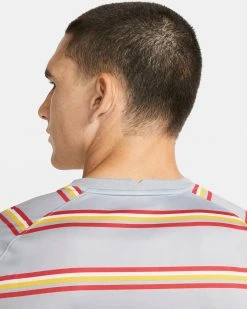 Nike Men's Liverpool Dri-FIT Pre-Match Short Sleeve - Wolf Grey/Smoke Grey/Black 9 Nike Men's Liverpool Dri-FIT Pre-Match Short Sleeve - Wolf Grey/Smoke Grey/Black