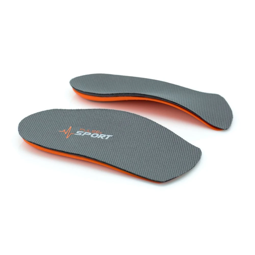 Powerstep Insoles Pulse Sport 3/4 Orthotics Insole - Grey/Orange 2 Powerstep Insoles Pulse Sport 3/4 Orthotics Insole - Grey/Orange