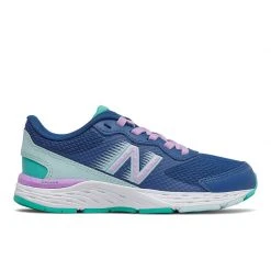 New Balance Youth 680v6 Running Shoe - Captain Blue/Dark Violet Glo/ White Mint