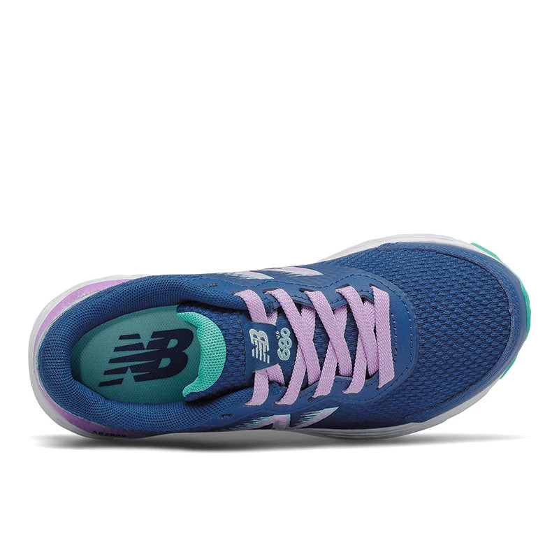 New Balance Youth 680v6 Running Shoe - Captain Blue/Dark Violet Glo/ White Mint 4 New Balance Youth 680v6 Running Shoe - Captain Blue/Dark Violet Glo/ White Mint