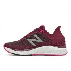 New Balance Big Kids' Fresh Foam 860v12 Running Shoe- Garnet/Pink Glo
