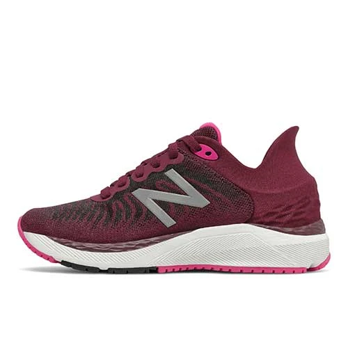 New Balance Big Kids' Fresh Foam 860v12 Running Shoe- Garnet/Pink Glo 2 New Balance Big Kids' Fresh Foam 860v12 Running Shoe- Garnet/Pink Glo